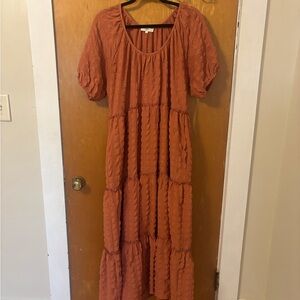 Elegant Rust Dress